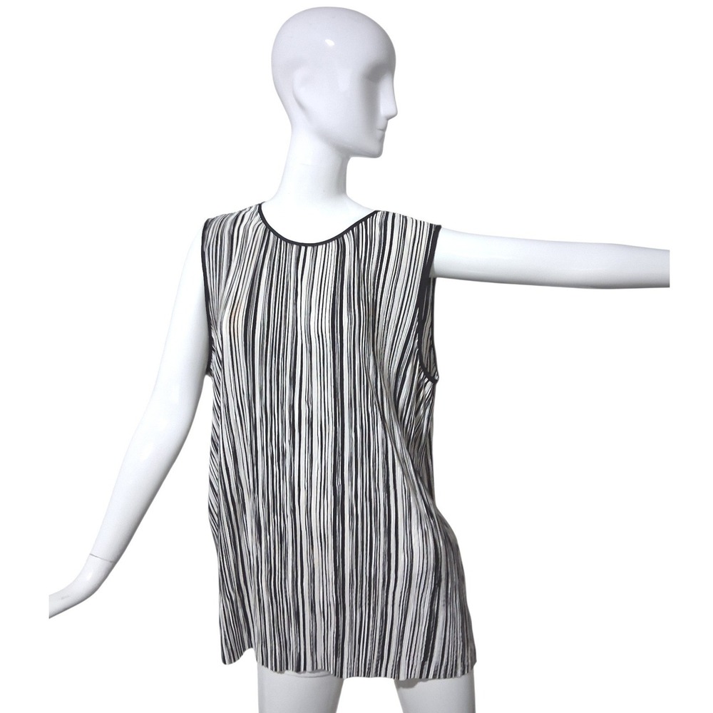 Vince Camuto Ribbed Textured Women size XL Casual Stretchy Sleeveless Stripe Top